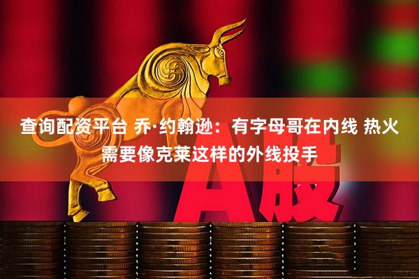 查询配资平台 乔·约翰逊：有字母哥在内线 热火需要像克莱这样的外线投手